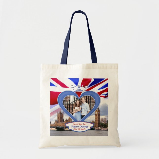 Tote Bag Royal British Baby Prince George (Devant)