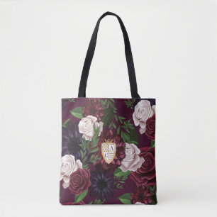 Tote Bag Royal Muse Imaginaire médiéval Crest & Floral Mari