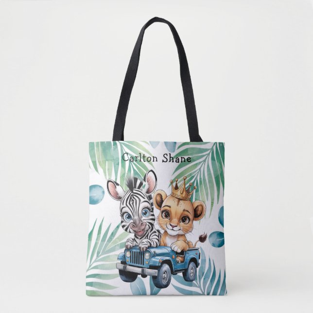 Tote Bag Royal Safari Ride Boy Baby shower Cadeau (Devant)