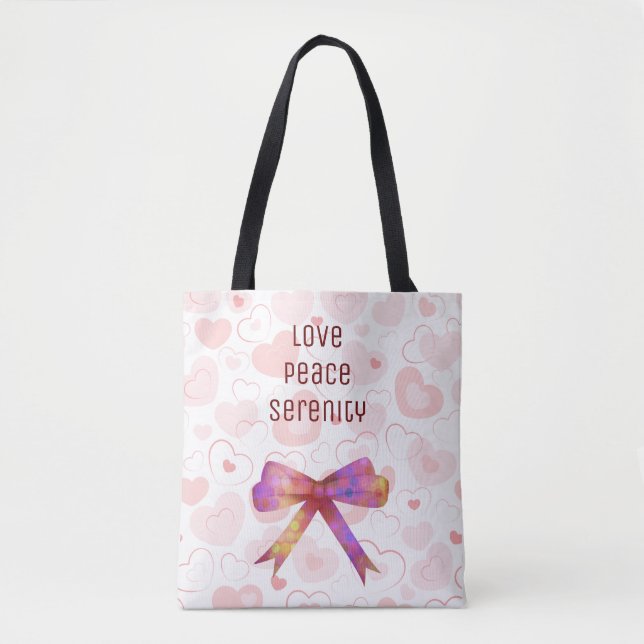 Tote Bag Ruban brillant et embellissant (Devant)