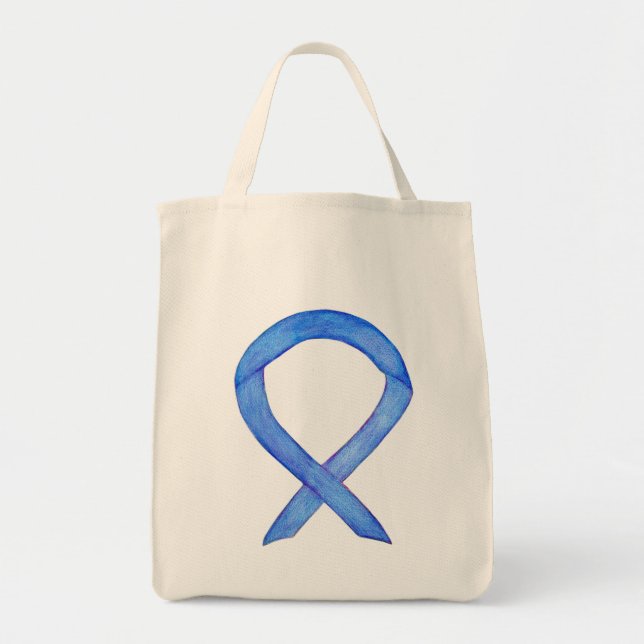 Tote Bag Ruban de sensibilisation Violet Violet personnalis (Devant)