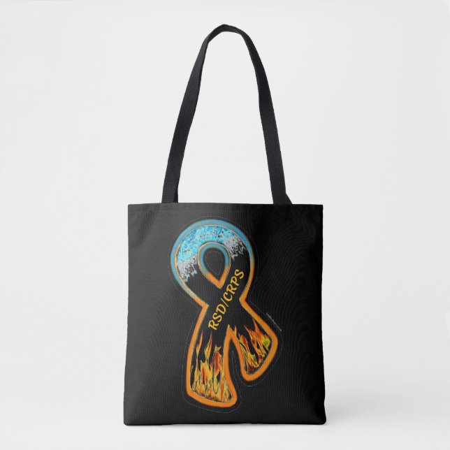 Tote Bag Ruban incendie et glace (Devant)