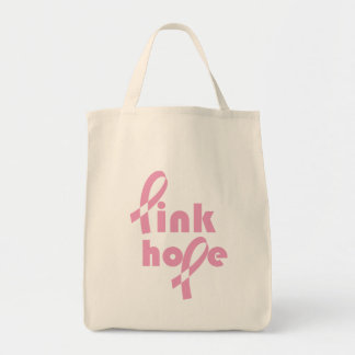 Tote Bag Ruban rose d'espoir