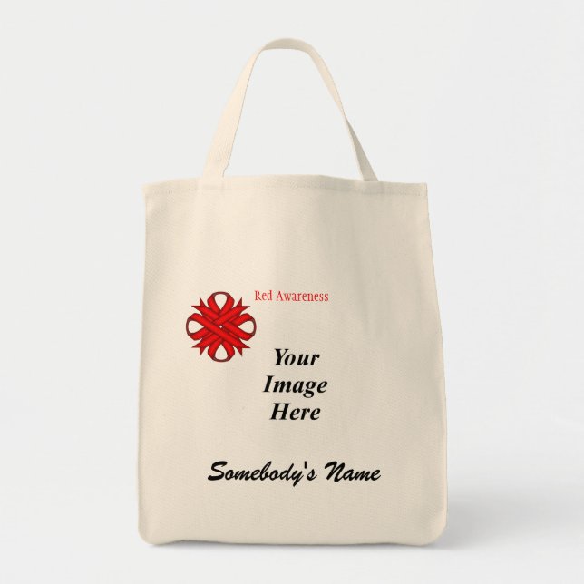Tote Bag Ruban rouge de trèfle Modèle par Kenneth Yoncich (Devant)