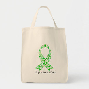 Tote Bag Ruban vert de conscience d'espoir