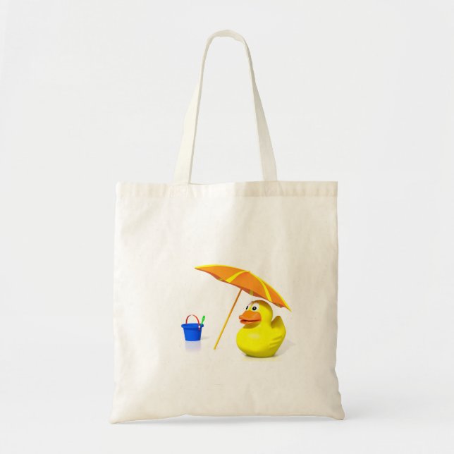 Tote Bag Rubber duck at the beach (Devant)