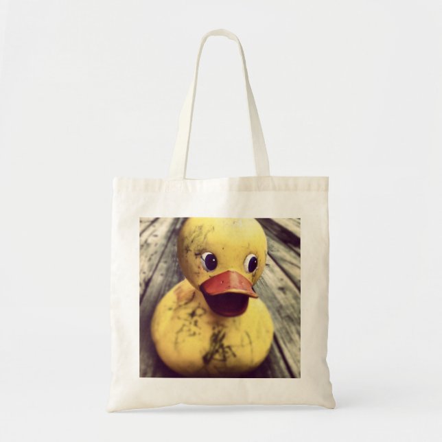 Tote Bag Rubber Jaune Ducky Couvert en Dirt! (Devant)