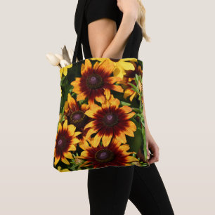 Tote Bag Rubeckias jaune et bronze Floral