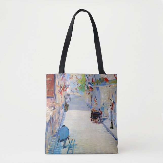 Tote Bag Rue aux drapeaux français, Manet (Devant)