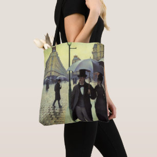 Tote Bag Rue de Paris, temps de pluie de Gustave Caillebott