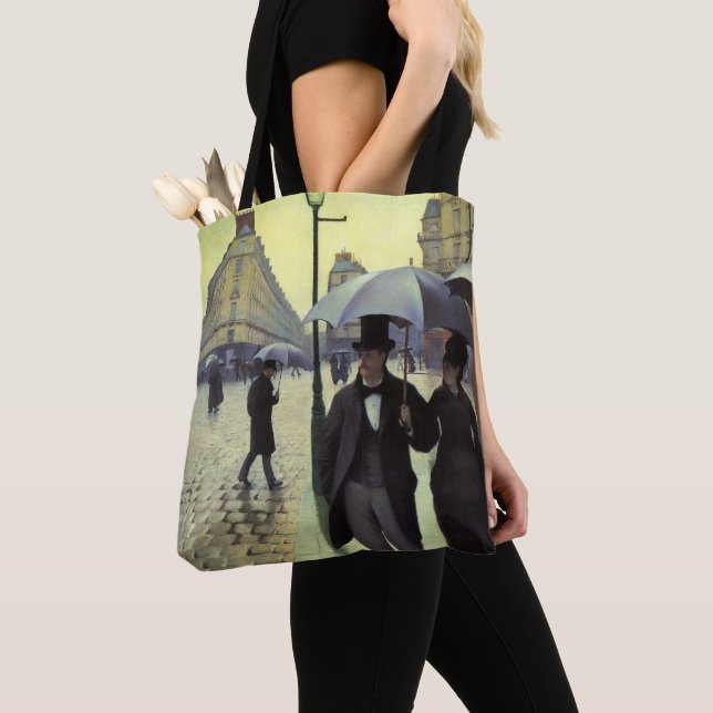 Tote Bag Rue de Paris, temps de pluie de Gustave Caillebott (De près)