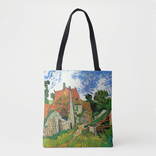 Tote Bag Rue du village par Vincent van Gogh (Devant)
