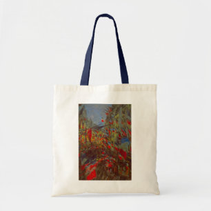 Tote Bag Rue Montorgueil avec drapeaux de Claude Monet
