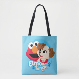 Tote Bag Rue Sésame Badge Elmo & Tango