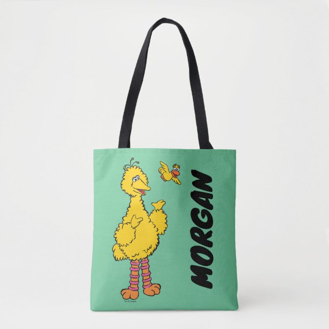 Tote Bag Rue Sésame | Big Bird & Little Bird | Ajouter un n (Devant)