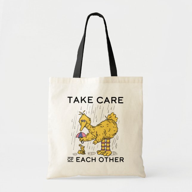 Tote Bag Rue Sésame | Big Bird Prenez soin de vous (Devant)
