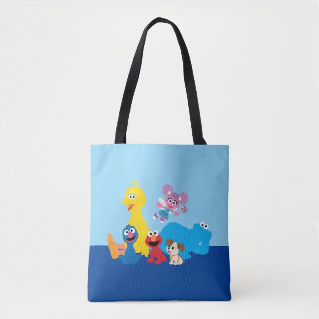 Tote Bag Rue Sésame | Coloré Sesame Street Pals (Devant)
