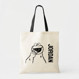 Tote Bag Rue Sésame   Cookie Monster   Ajouter Votre Nom