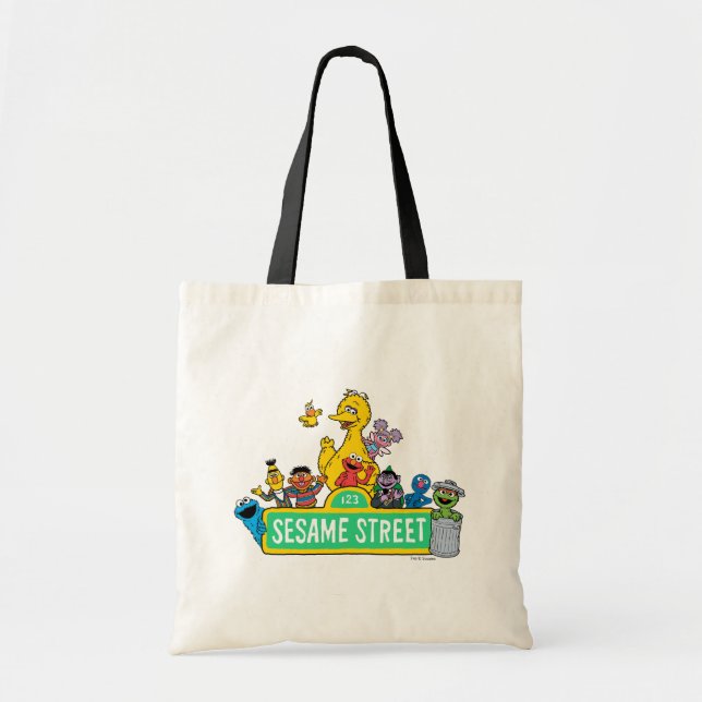 Tote Bag Rue Sésame | Couleur complète avec Pals (Devant)
