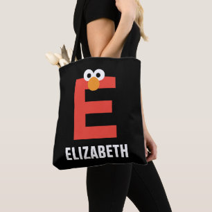 Tote Bag Rue Sésame E est pour Elmo