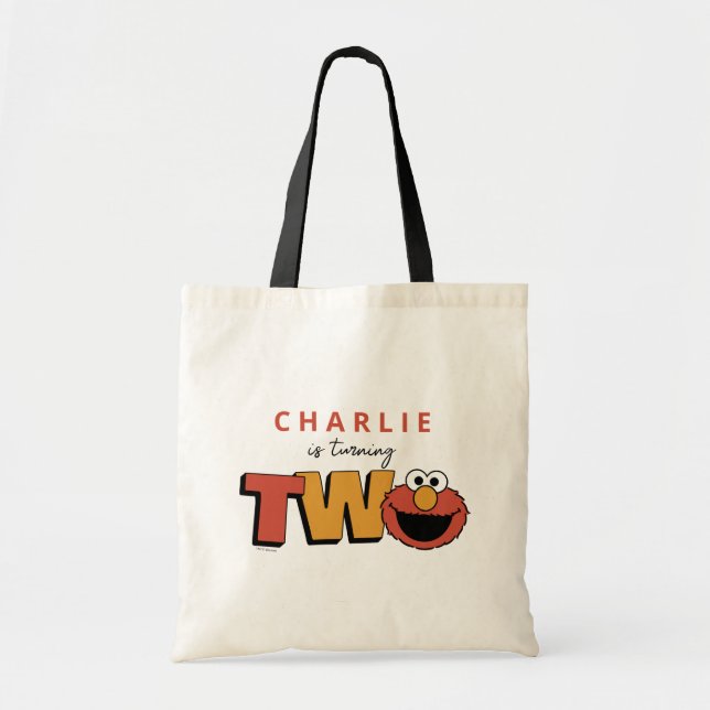Tote Bag Rue Sésame | Elmo - Deuxième anniversaire (Devant)