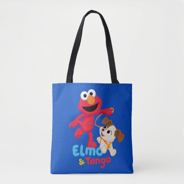 Tote Bag Rue Sésame | Elmo & Tango Running (Devant)