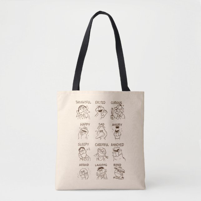 Tote Bag Rue Sésame | Émotions et sentiments (Devant)