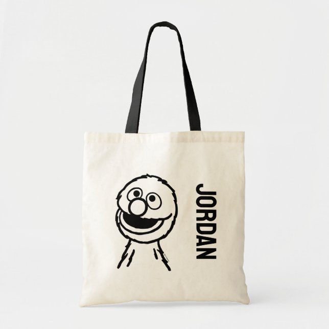 Tote Bag Rue Sésame | Grover | Ajouter Votre Nom (Devant)