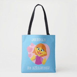 Tote Bag Rue Sésame Julia Coeur rose