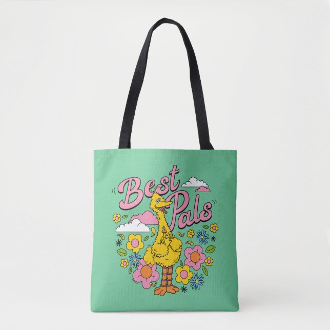 Tote Bag Rue Sésame | Meilleurs potes d'oiseaux jaunes (Devant)