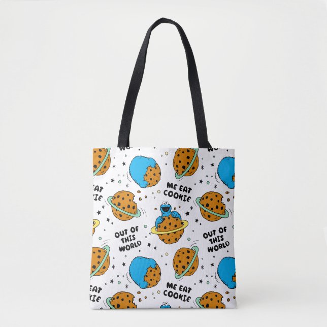 Tote Bag Rue Sésame | Monstre de cookies hors de ce monde (Devant)