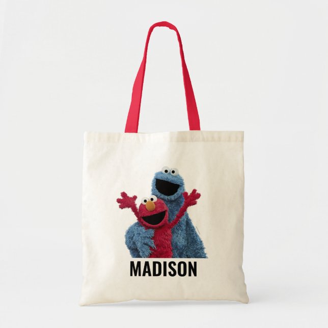 Tote Bag Rue Sésame | Monstre Elmo & Cookie (Devant)