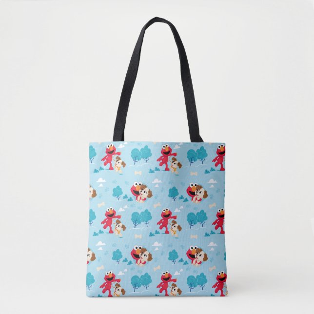 Tote Bag Rue Sésame | Motif Elmo & Tango (Devant)