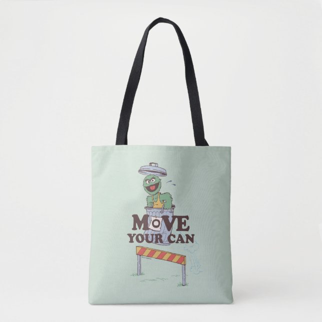 Tote Bag Rue Sésame | Oscar the Grouch Move Your Can (Devant)
