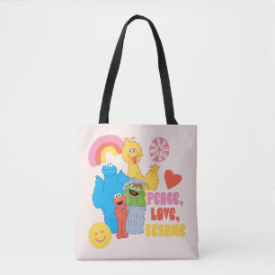 Tote Bag Rue Sésame Paix, Amour, Sésame