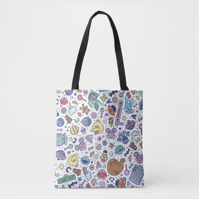 Tote Bag Rue Sésame | Sesame Pals DoodMotif (Devant)
