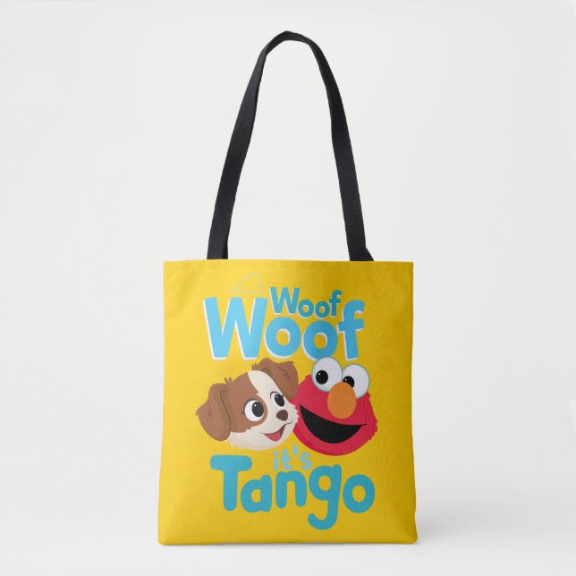 Tote Bag Rue Sésame | Woof Woof It's Tango & Elmo (Devant)