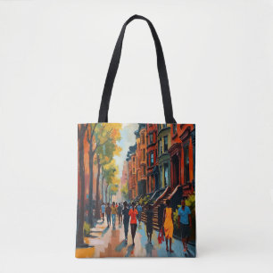 Tote Bag Rue sophistiquée de la Renaissance de Harlem