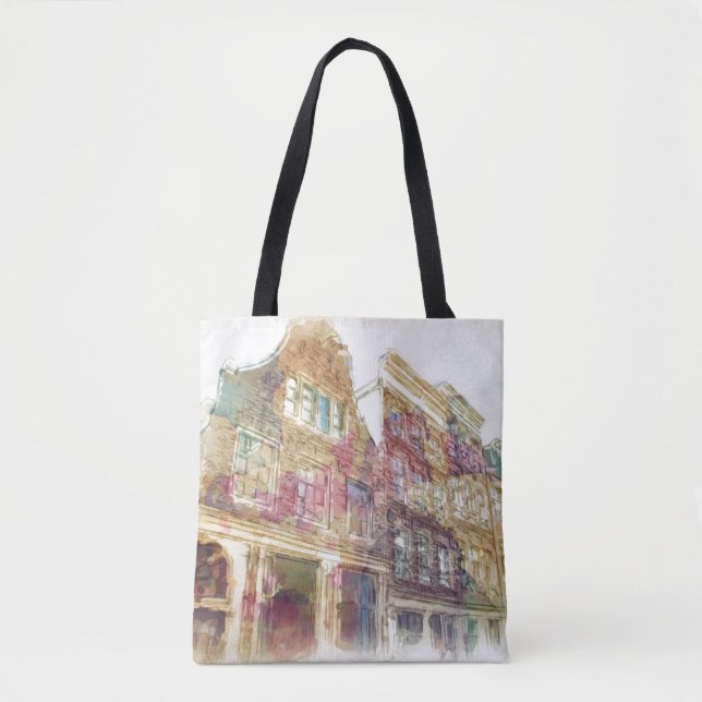 Tote Bag Rues de vieil Amsterdam (Devant)