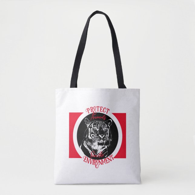 Tote Bag Rugissement de conservation (Devant)