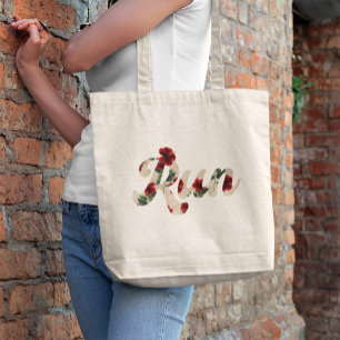 Tote Bag RUN Type rétro Vintage Russe Hibiscus Motif