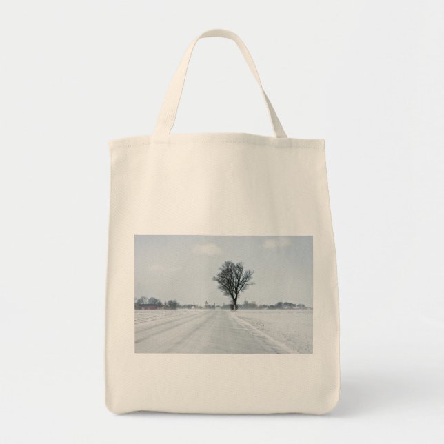 Tote Bag Rural winter road (Devant)
