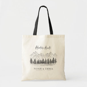 Tote Bag Russe Croquis de montagne Mariage de pin sylvestre