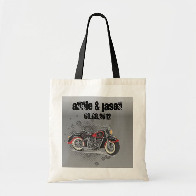 Tote Bag Russe grunge Motorcyle Mariage Moker (Devant)