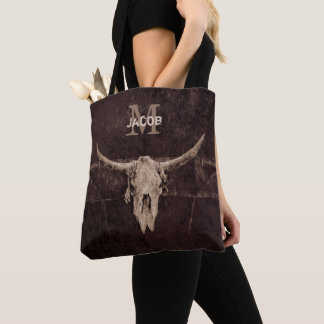 Tote Bag Russe Ouest Brown Beige Vieux Taureau Monogramme