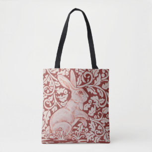 Tote Bag Rust Color Rabbit & Feuille Designer Shopping Four