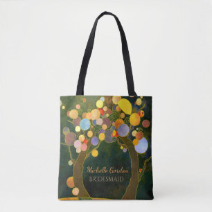 Tote Bag Rustic Love Trees Mariage Bridesmaid Cadeau