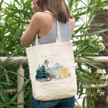 Tote Bag Rustic Pine Woods Camping Fête des mariées de mont<br><div class="desc">Pour toute autre personnalisation ou tout autre élément correspondant,  n'hésitez pas à me contacter à l'adresse yellowfebstudio@gmail.com</div>