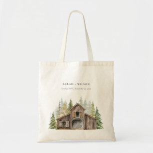 Tote Bag Rustique Elegant Pine Woods Forest Barnyard Mariag