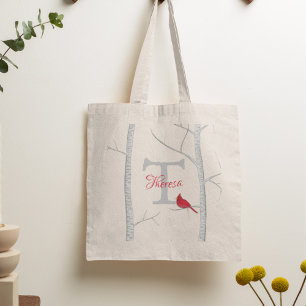 Tote Bag Rustique Holiday Tree tendance Moderne Monogramme 